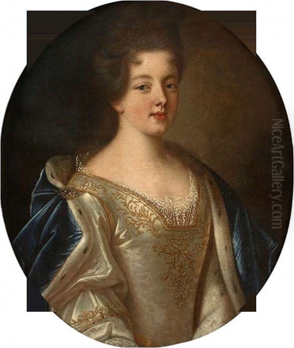 Portrait presume de Marie-Adelaide de Savoie, duchesse de Bourgogne Oil Painting by Pierre Gobert