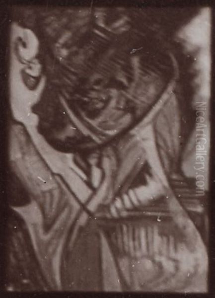 Portrait (type C) Oil Painting by Stanislaw Ignacy Witkiewicz (Witkacy)