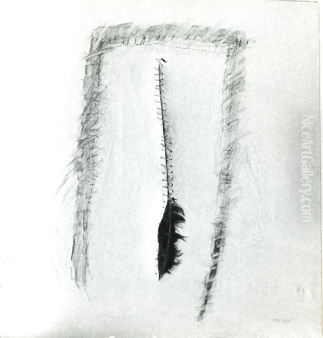 Stitch with Feather Oil Painting by unknown