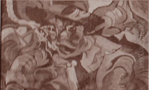 Kobieta w kapeluszu z duzym rondlem Oil Painting by Stanislaw Ignacy Witkiewicz (Witkacy)