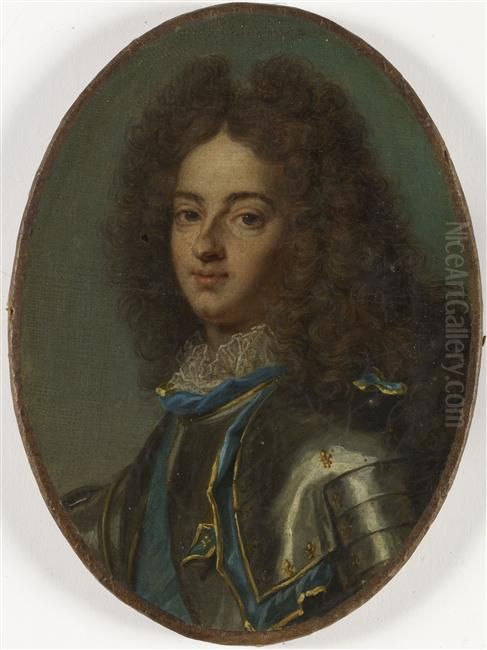 Portrait de Louis, duc de Bourgogne, pere de Louis XV Oil Painting by Jean-Marie Ribou