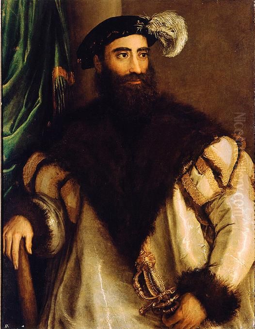 Portrait of Pier Luigi Farnese Oil Painting by Titian