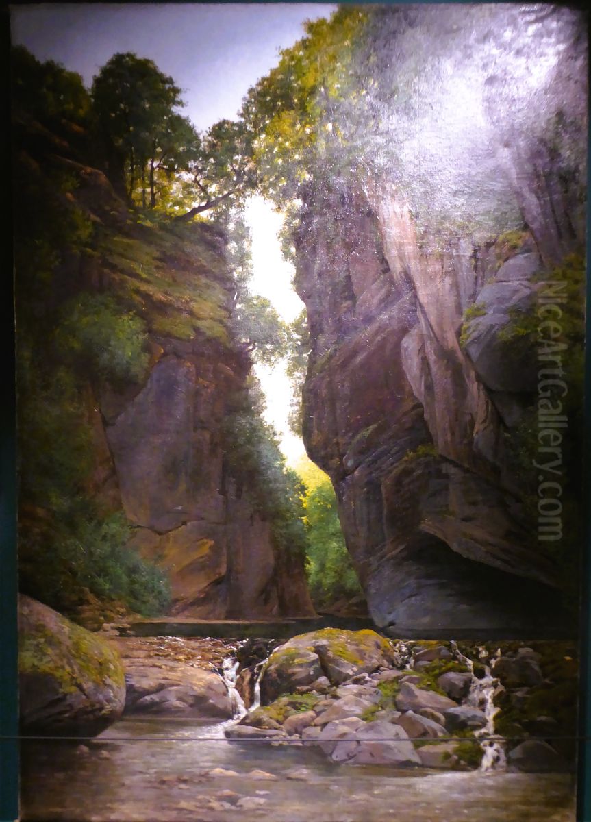 Le Pas-de-la-Cere (Cantal) Oil Painting by Jean-Alfred Desbrosses