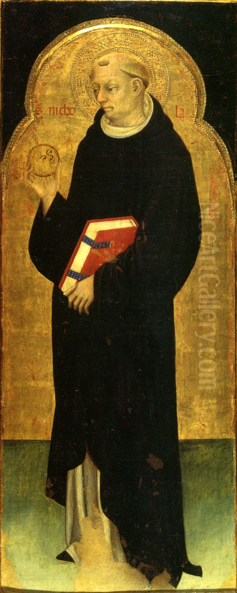 Saint Nicola da Tolentino. Oil Painting by Niccolo Di Pietro
