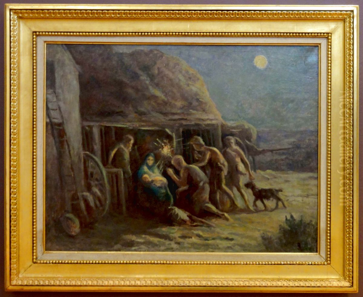 Rolleboise, la Nativite Oil Painting by Maximilien Luce