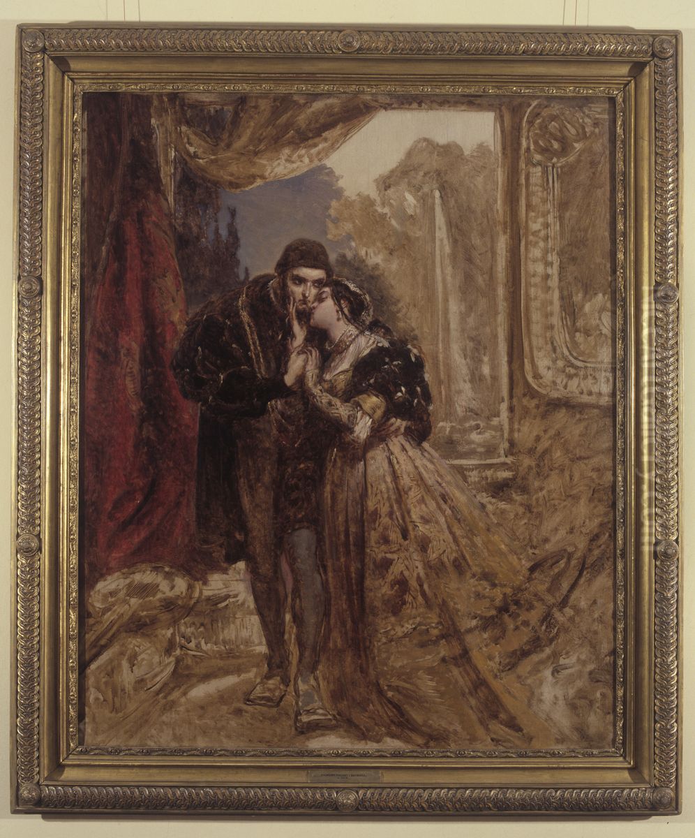 Zygmunt August i Barbara Radziwillowna Oil Painting by Jan Matejko