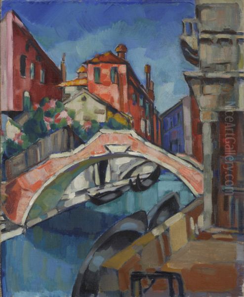 Venice Oil Painting by Konrad Magi