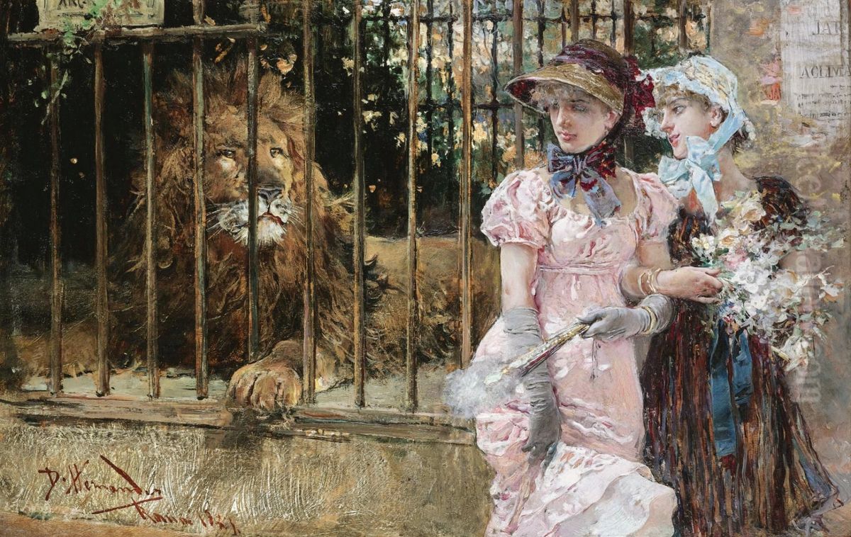 El admirador Oil Painting by Daniel Hernandez Morillo