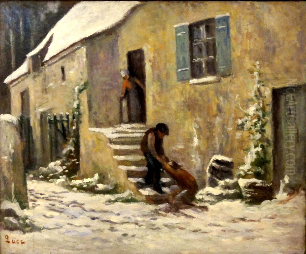 Rolleboise, le retour de l'enfant prodigue Oil Painting by Maximilien Luce