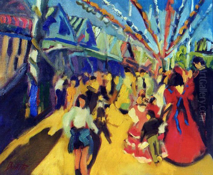 Party to the sun. Oil Painting by unknown