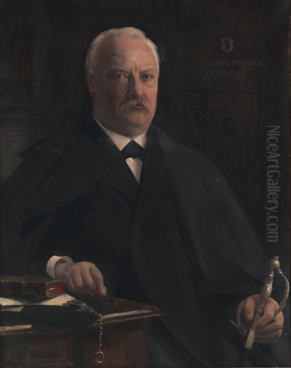 Johann Jakob Sonderegger (1838-1905) von Rehetobel Oil Painting by Ida Baumann