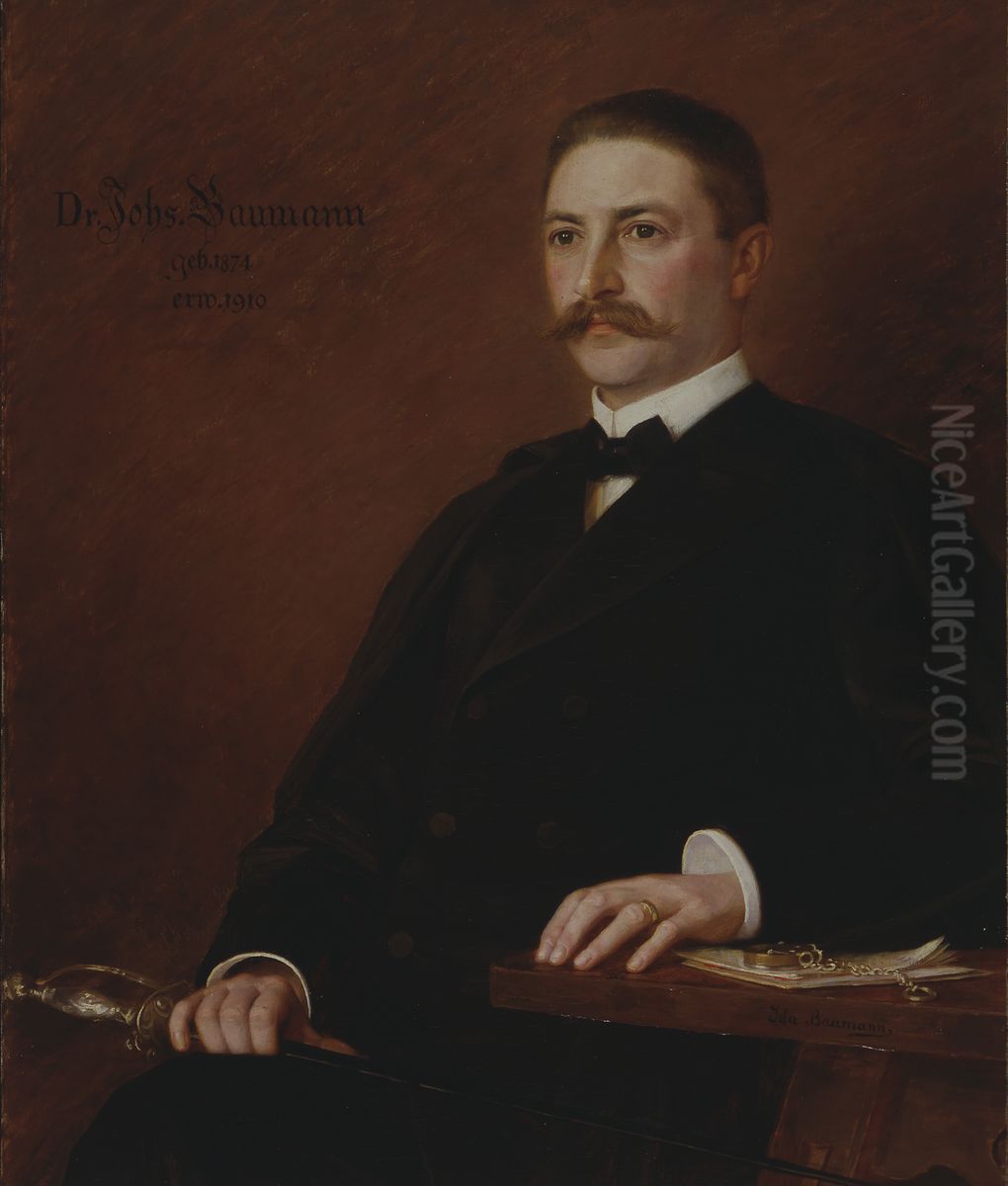Johannes Baumann (1874-1953) von Herisau Oil Painting by Ida Baumann