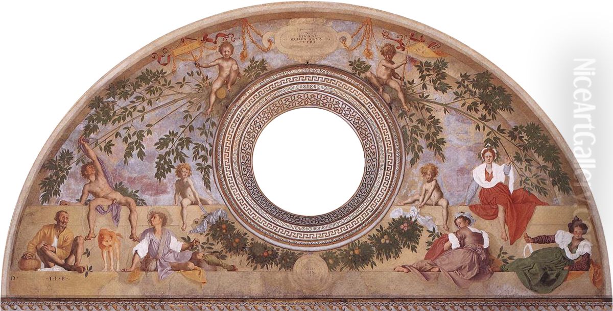 Vertumnus and Pomona Oil Painting by Pontormo