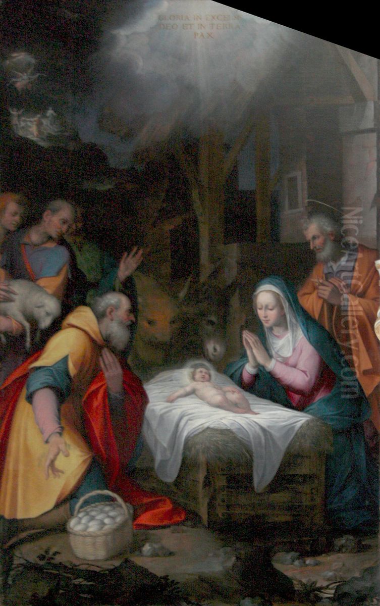 Nativity Oil Painting by Camillo Procaccini