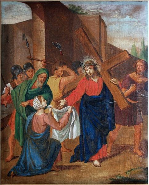 6. postaja krizevega pota Oil Painting by unknown