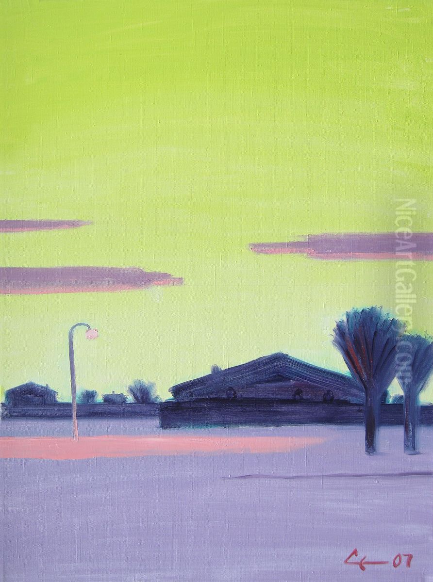 Winter Dawn Oil Painting by Evgeniy Stasenko