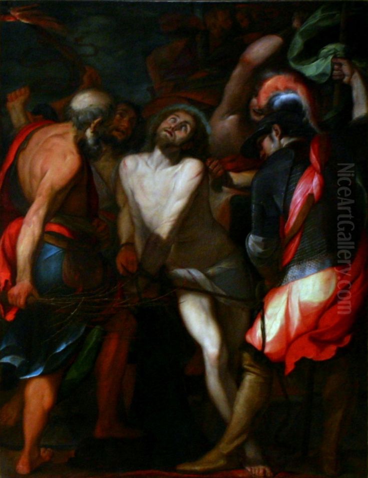 Christ at the column Oil Painting by Giulio Cesare Procaccini