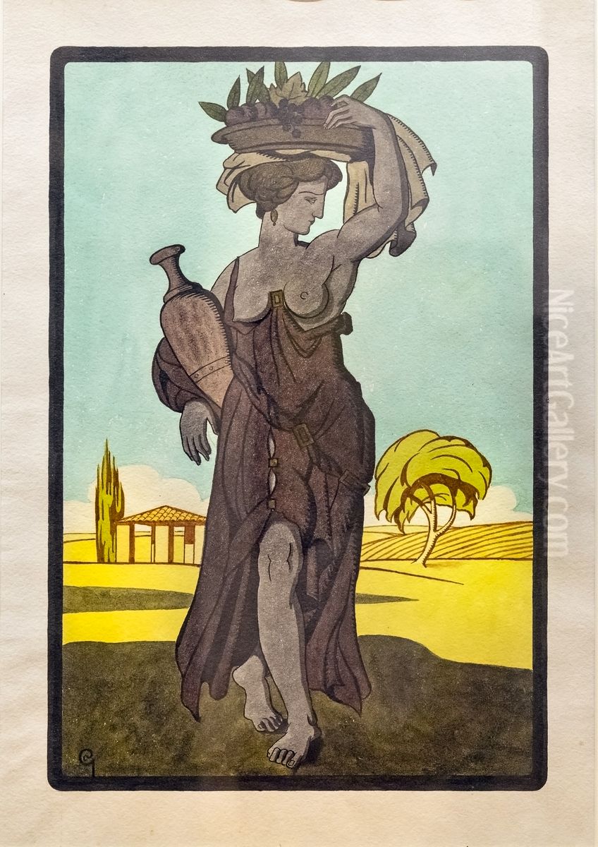 Ceres in the fields Oil Painting by Georges Gaudion