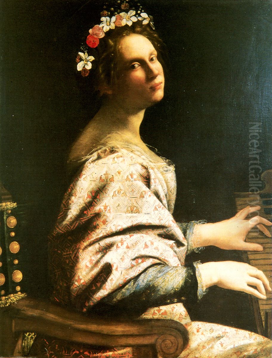 Santa Cecilia Oil Painting by Artemisia Gentileschi