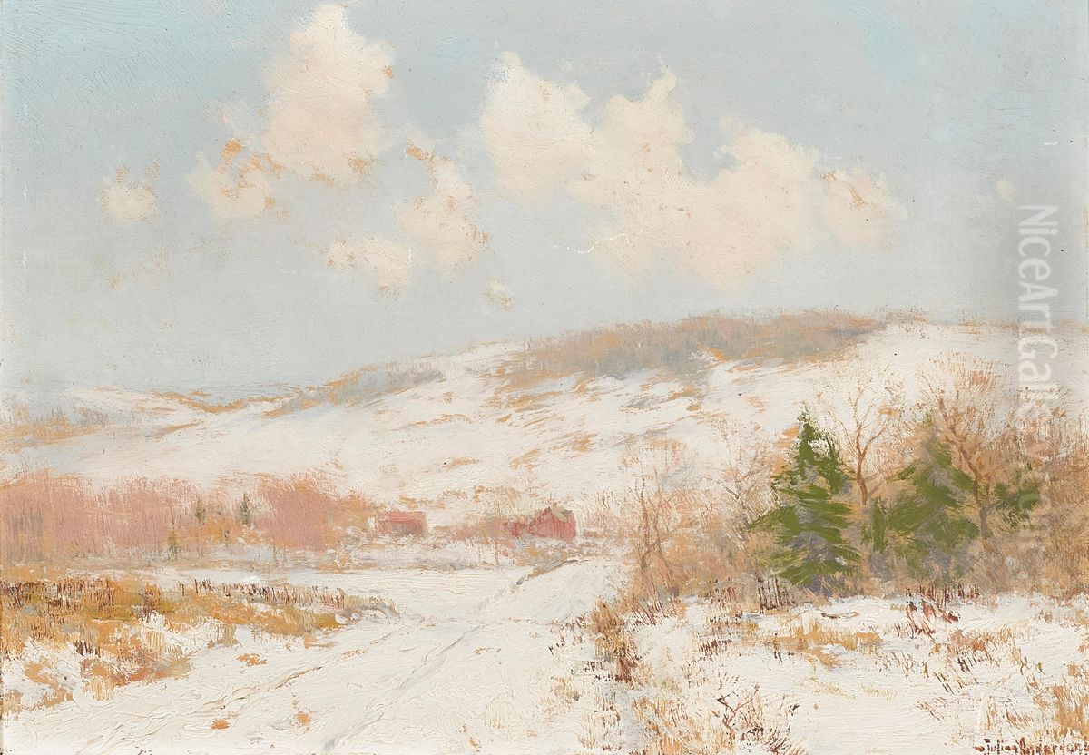 Winter Morning, Sullivan Co. N.Y. Oil Painting by Julian Onderdonk