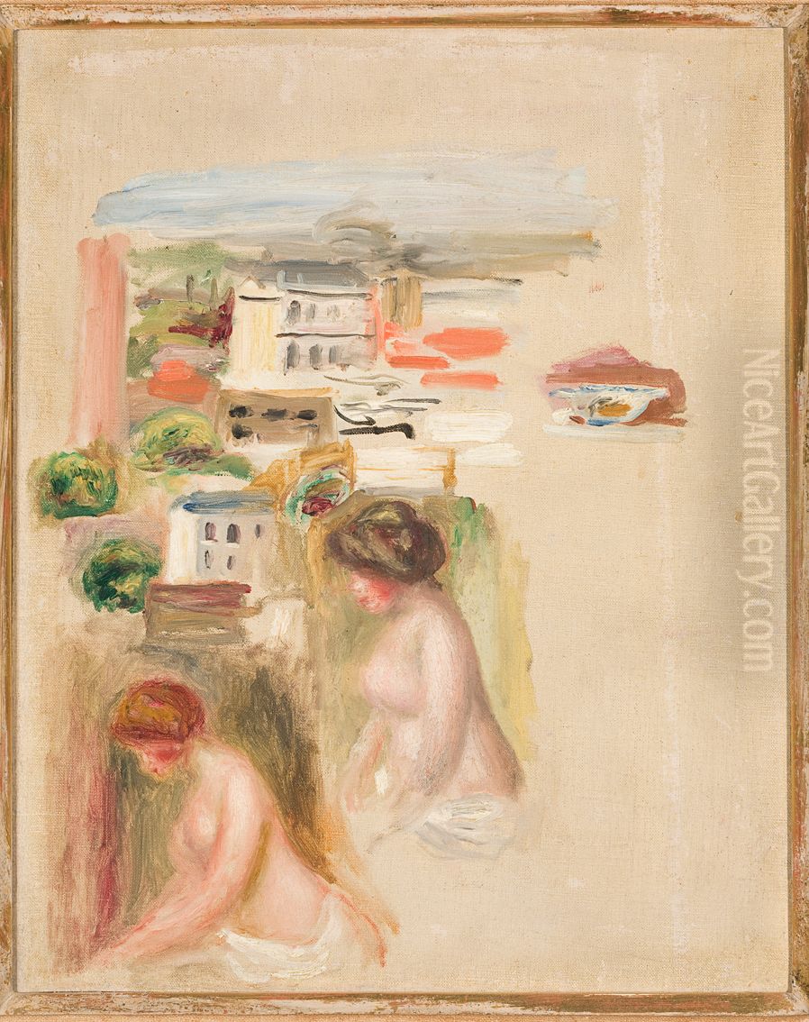 Studies of landscapes and nudes Oil Painting by Pierre Auguste Renoir