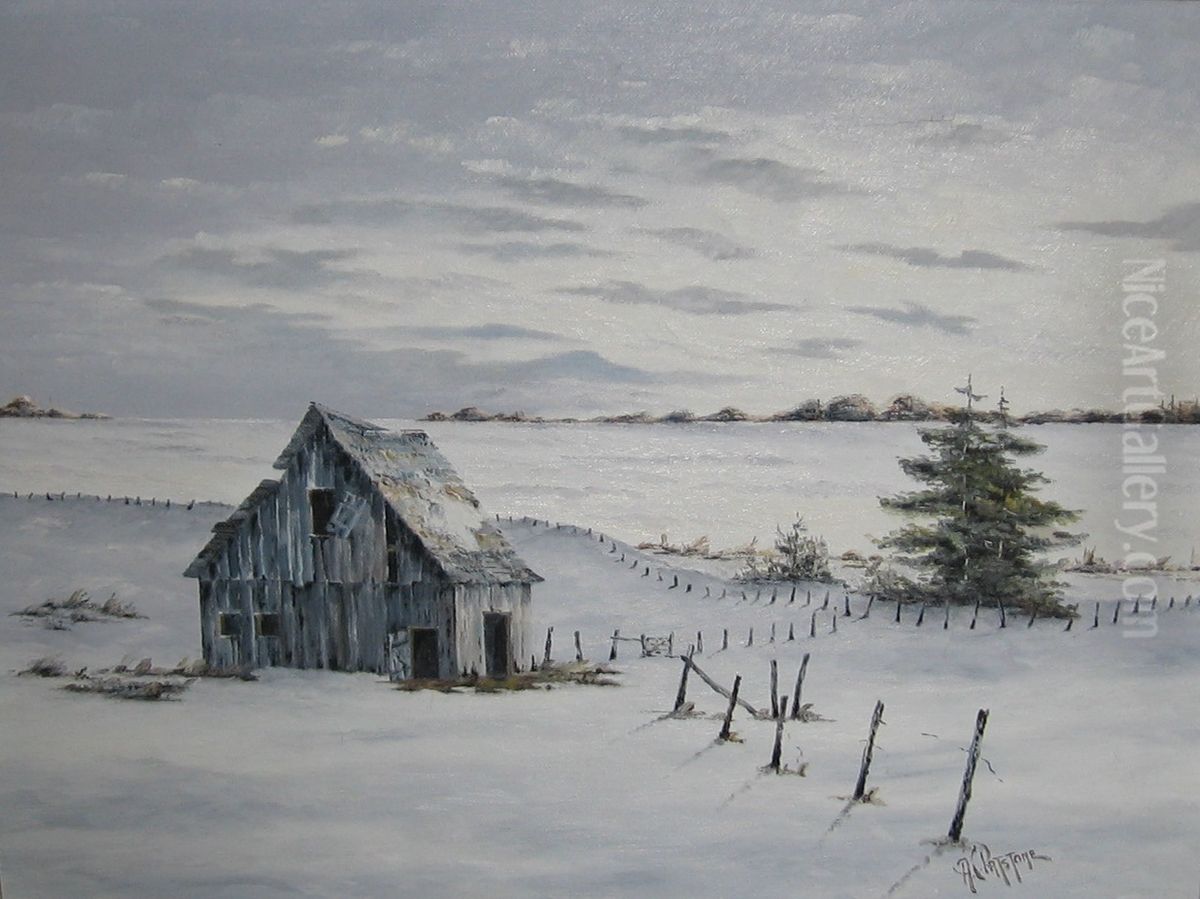 Snow at Dawn Oil Painting by Alfred C. Patstone