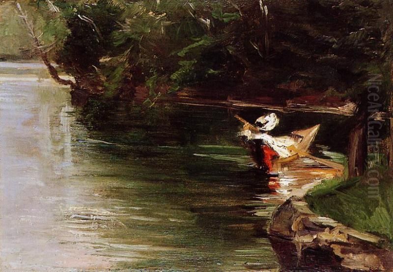 Canotage sur l'Yerres Oil Painting by Gustave Caillebotte