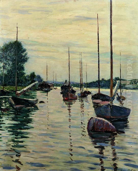 <<Tota ewalzeyena moe Seine bost>> Oil Painting by Gustave Caillebotte