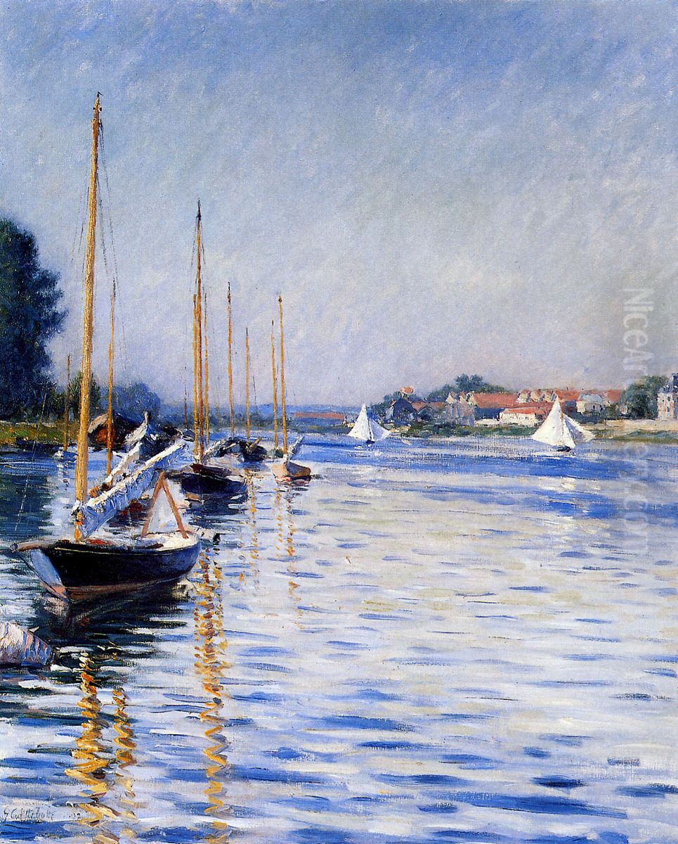 <<Tota moe Seine bost>> Oil Painting by Gustave Caillebotte