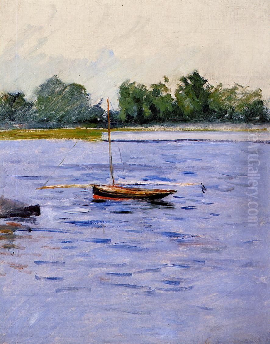 <<Tota ekastayana moe Seine bost>> Oil Painting by Gustave Caillebotte