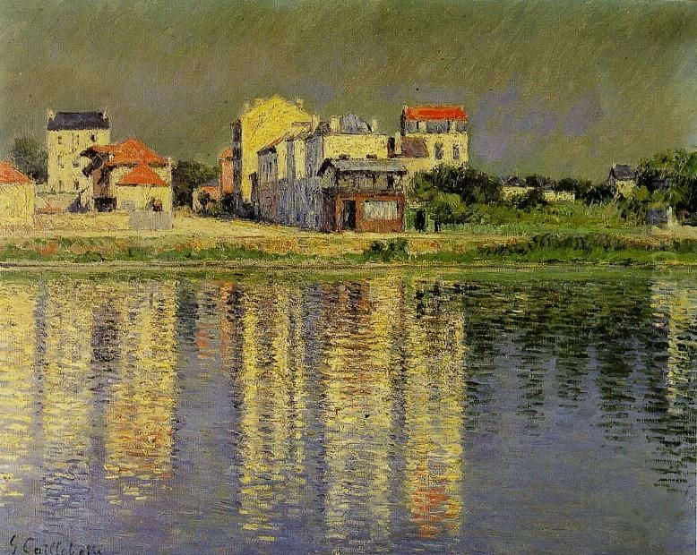 <<Tcaza va mona mo Seine bost poke Argenteuil>> Oil Painting by Gustave Caillebotte