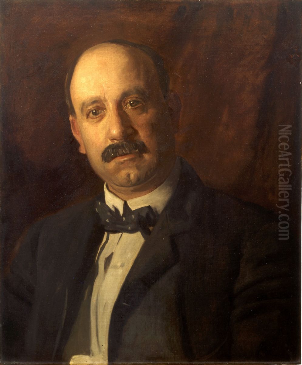 Portrait of Alfred Bryan Wall Oil Painting by Thomas Cowperthwait Eakins