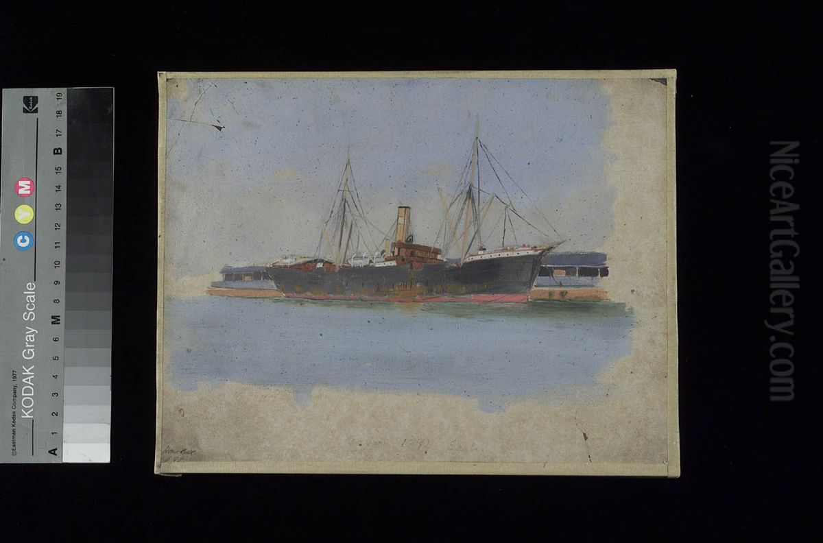 A coaster Oil Painting by John Everett