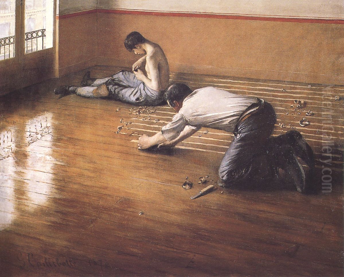 Les raboteurs de parquet Oil Painting by Gustave Caillebotte
