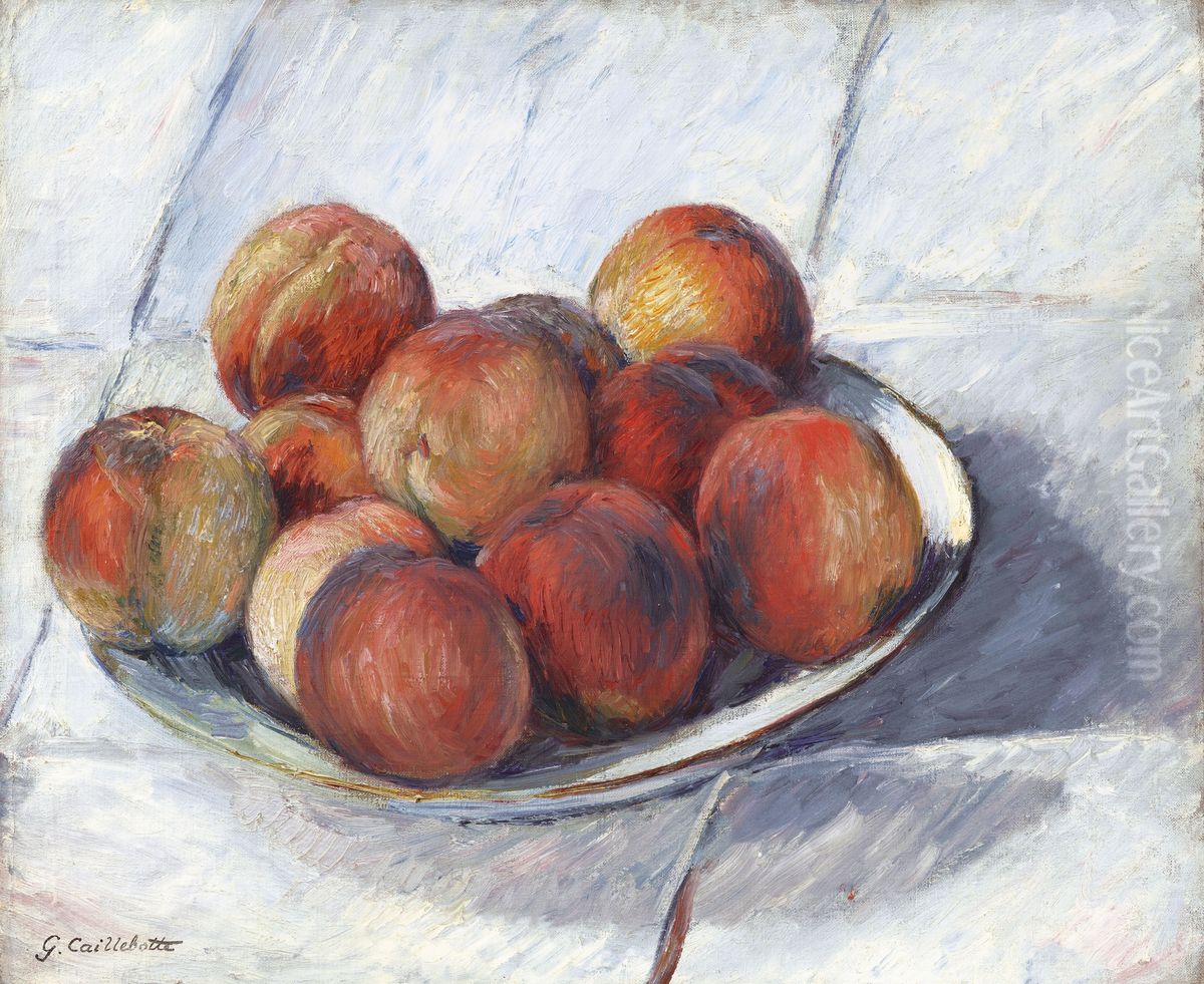 L'Assiette de peches Oil Painting by unknown