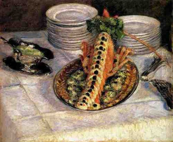 Nature morte aux ecrevisses Oil Painting by Gustave Caillebotte