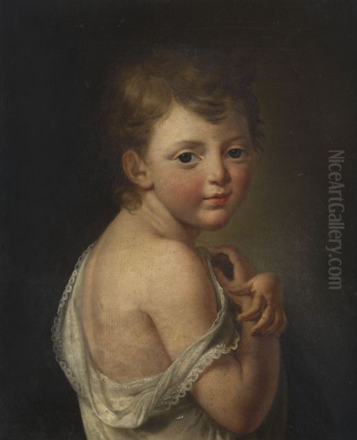 Portrait d'une jeune fille Oil Painting by Rosalie Delafontaine