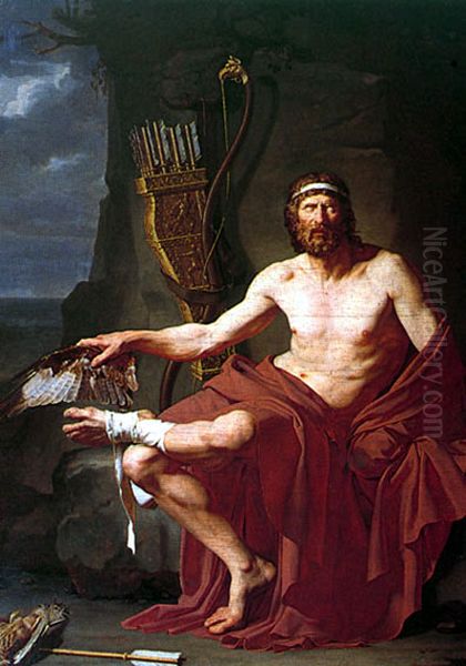 Philoctetus on the Island of Lemnos Oil Painting by Jean Germain Drouais