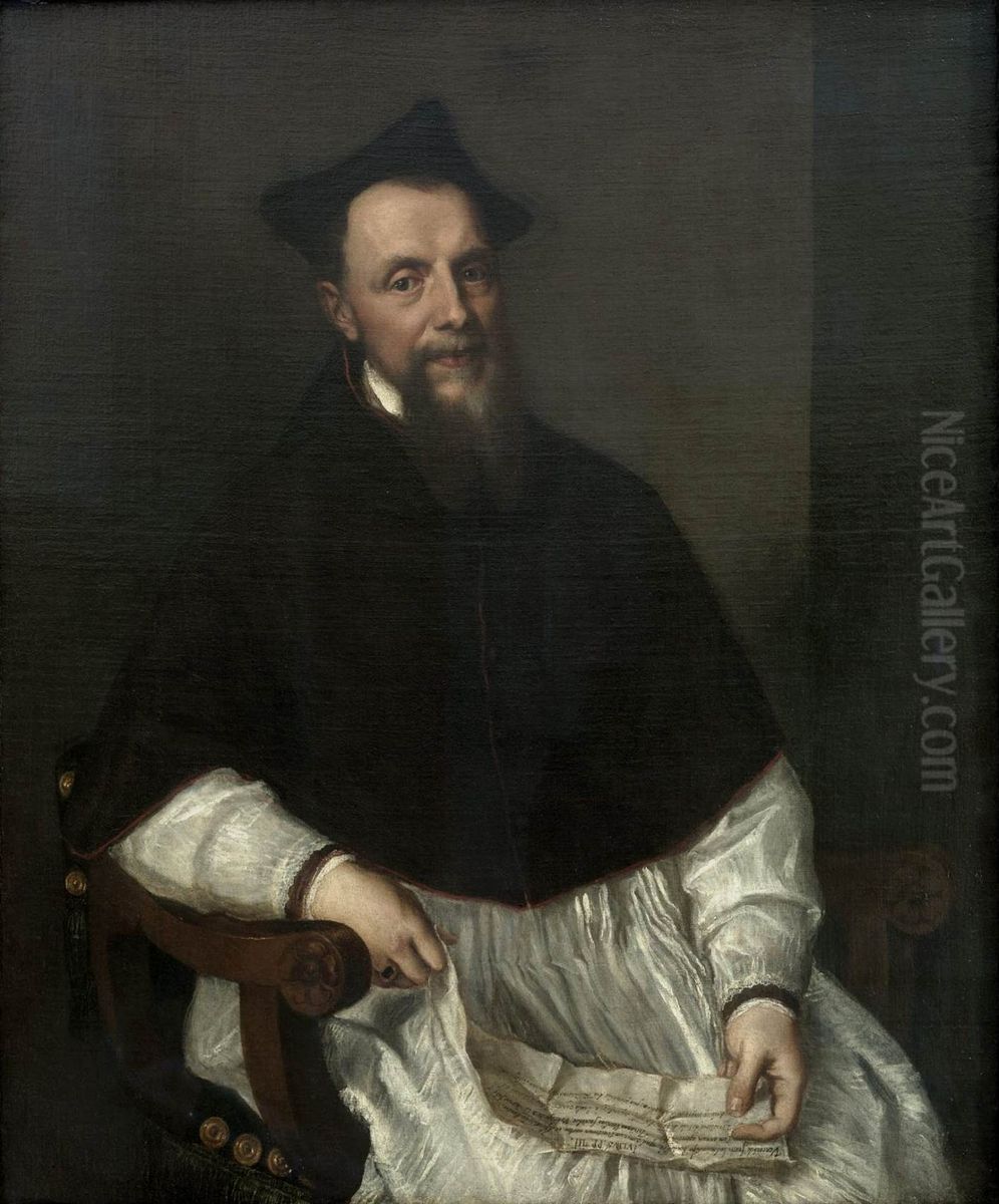 Ritratto del vescovo Ludovico Beccadelli Oil Painting by Titian
