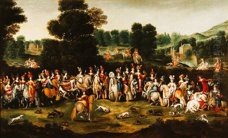 Hunting of Anne of Austria Oil Painting by Claude Deruet
