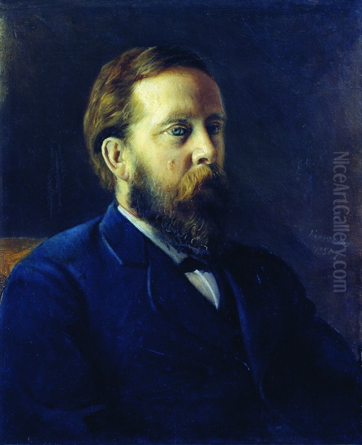 Portrait of the A.V. Vysheslavtsev Oil Painting by Alexei Korzukhin