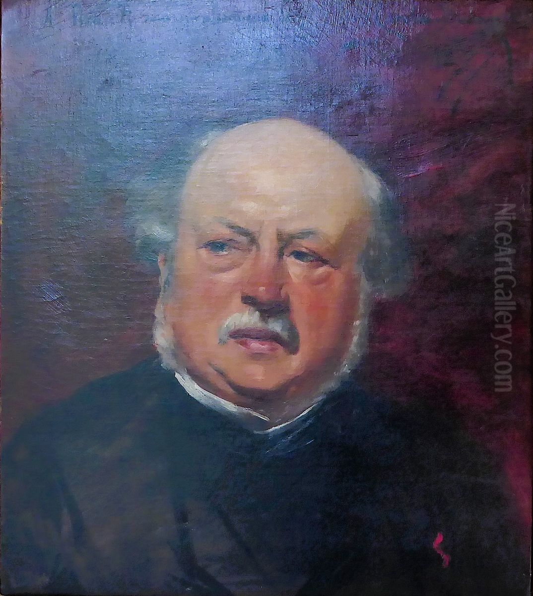 Portrat des Bildhauers Auguste Preault Oil Painting by Carolus-Duran