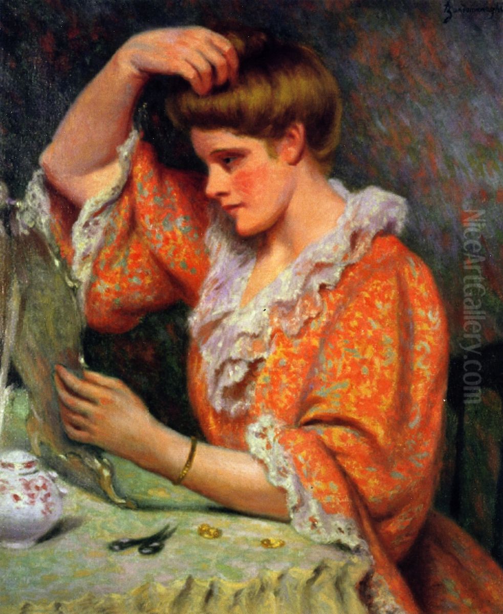 A la Toilette Oil Painting by Federico Zandomeneghi