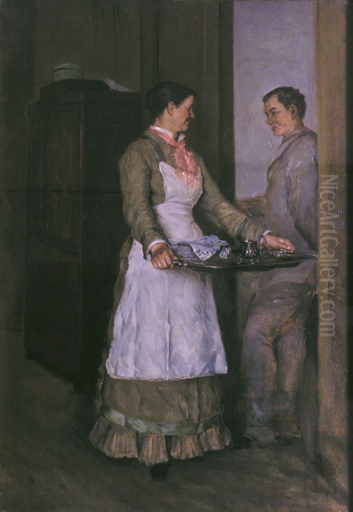 <<V komnatah>> Oil Painting by Alexei Korzukhin