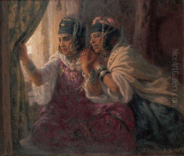 A la fenetre Oil Painting by Nasreddine Dinet