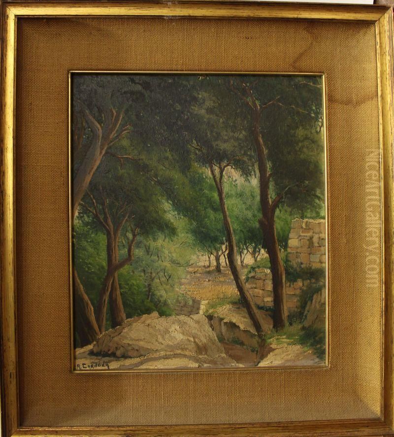 Paisaje Oil Painting by A Cardona