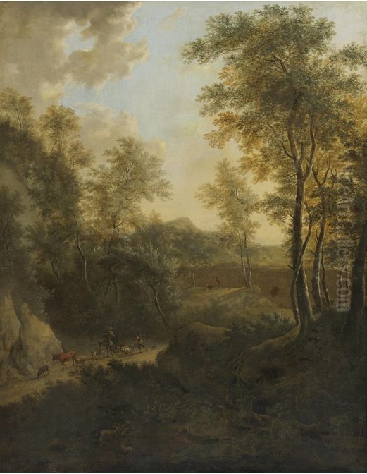 A PASTORAL LANDSCAPE Oil Painting by Frederik de Moucheron