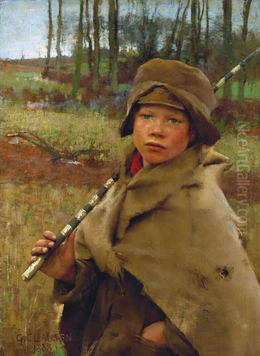 A ploughboy Oil Painting by George Clausen