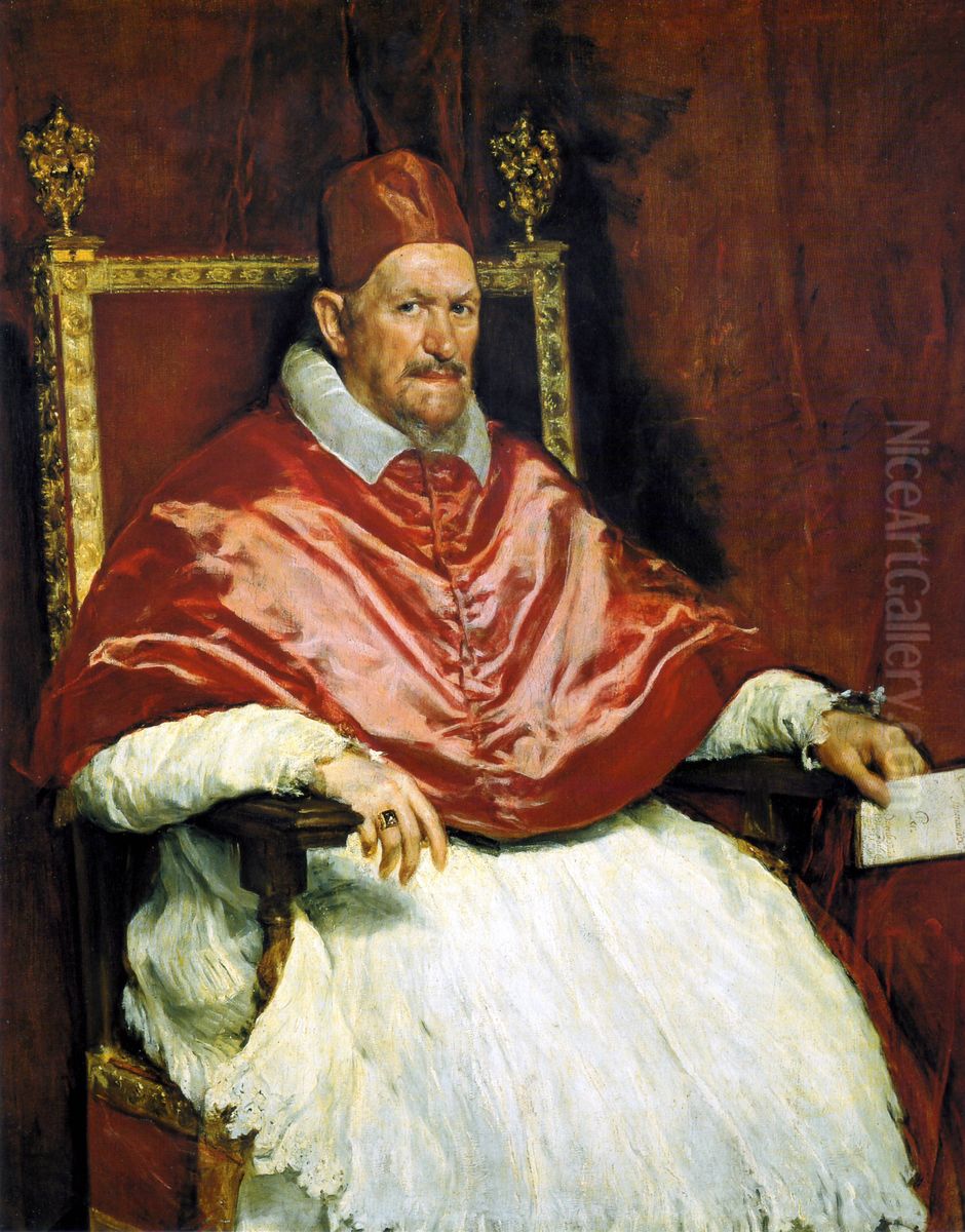 Ritratto di Innocenzo X Oil Painting by Diego Rodriguez de Silva y Velazquez
