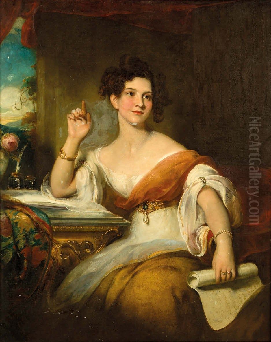 The Honourable Mary Anne Jervis Oil Painting by James Godsell Middleton